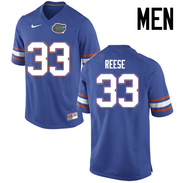 Men Florida Gators #33 David Reese College Football Jerseys Sale-Blue